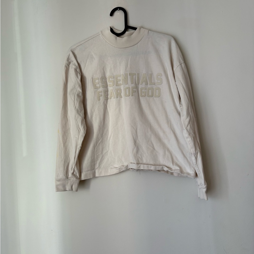 Fear of God Essentials Long Sleeve Sweatshirt - Cream Boys 6/7 Years